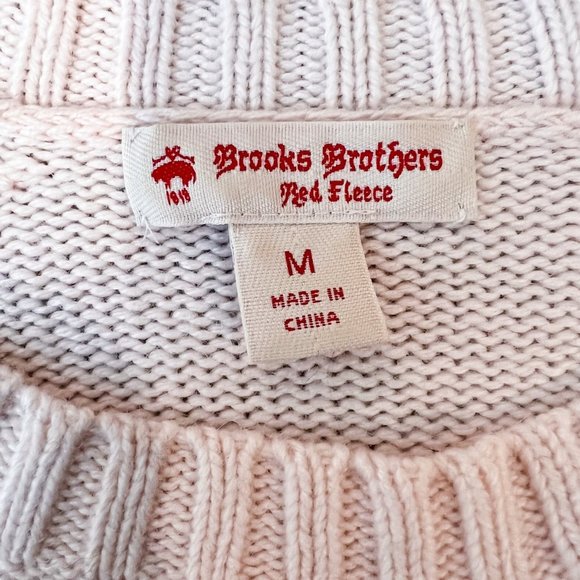 Brooks Brothers Red Fleece M Pink Merino Wool Alpaca Blend Sweater Size‎ Medium - Picture 7 of 8